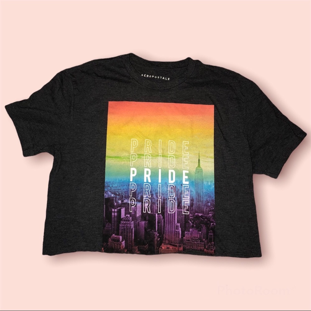 Aeropostale PRIDE NYC cropped tee